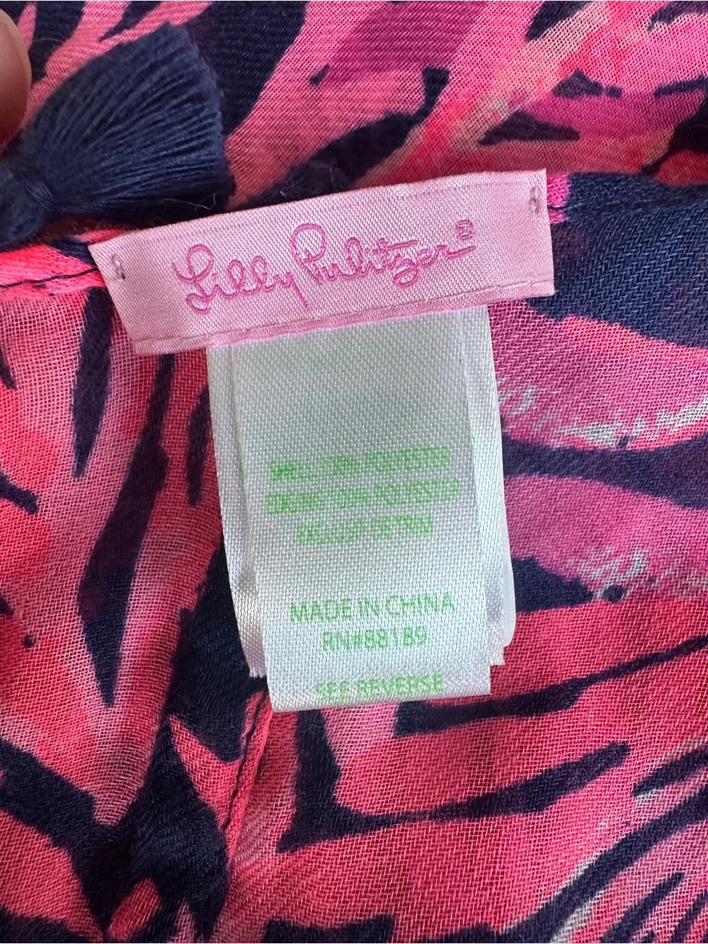 Lilly Pulitzer Resort Infinity Loop Navy A Jungle In Here $68‎
